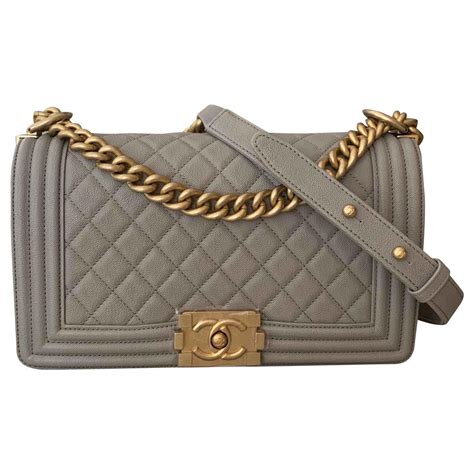 chanel le boy medium grey|chanel boys bag size.